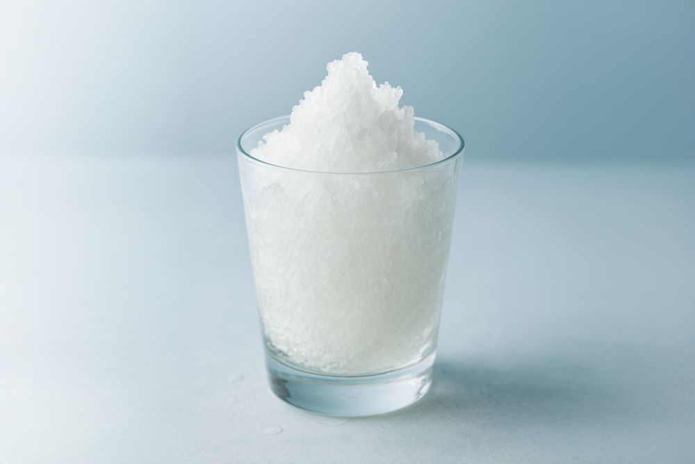 Ice slushy in cup.
